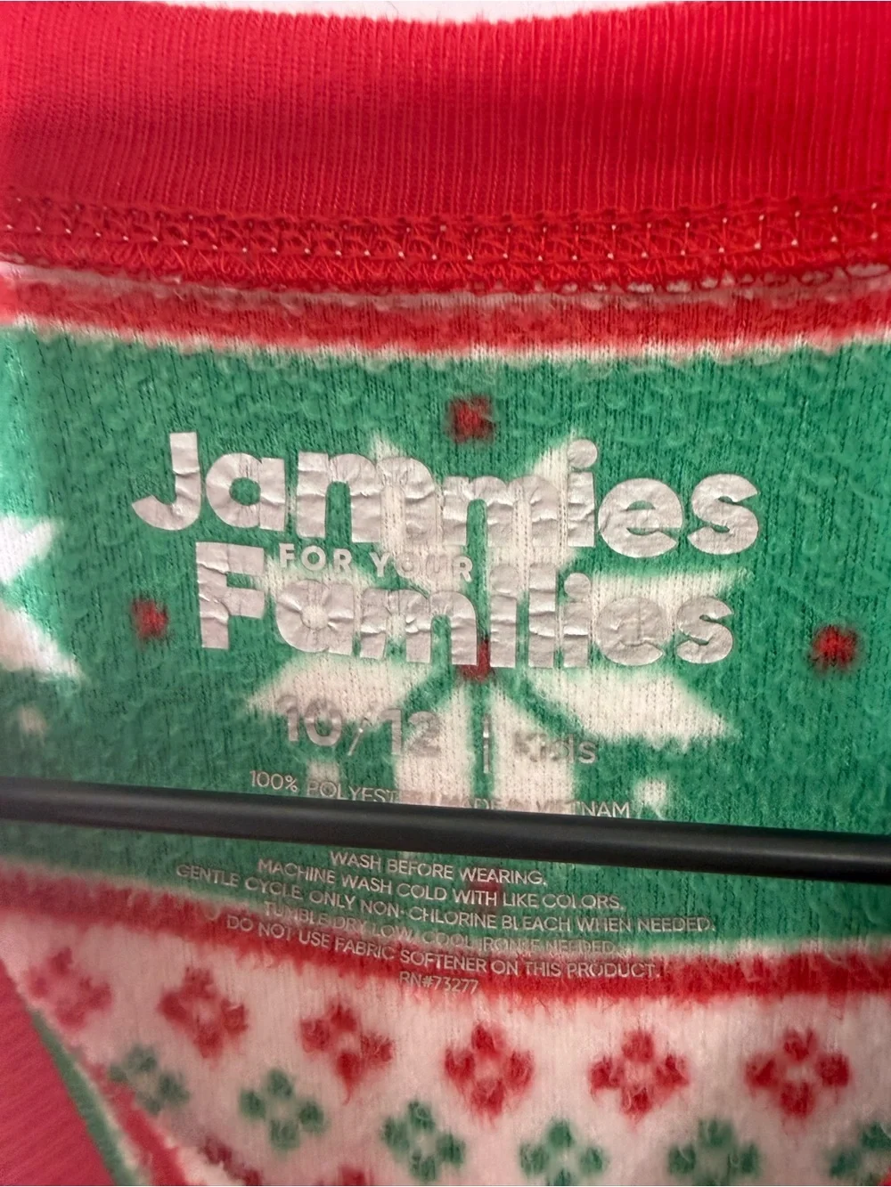 Jammies for the Families • Christmas Fair Isle One-Piece Pajama Onsie Size 10/12